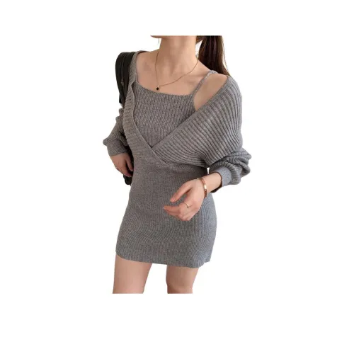 STYUW Длинное платье с длинным рукавом женское