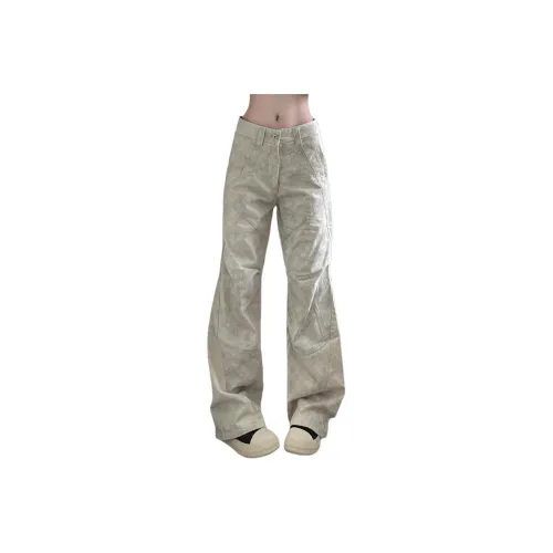 BQERTY Абрикос Унисекс Повседневные Штаны