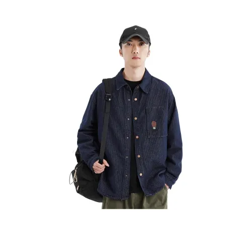 SLLAVIF Blue Men's Shirts SLLAVIF Синий Мужские Рубашки