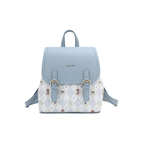 BUHOWE Полиуретан ПУ (полиуретан) Рюкзак Стандартный Женские Белый Синий