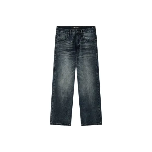 98SQUID Blue Black Unisex Jeans