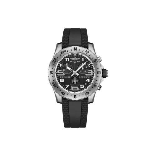 Breitling Professional Collection Кварцевый механизм Мужские часы Часы 44 мм Черный циферблат Титановые корпуса часов Резиновый ремешок