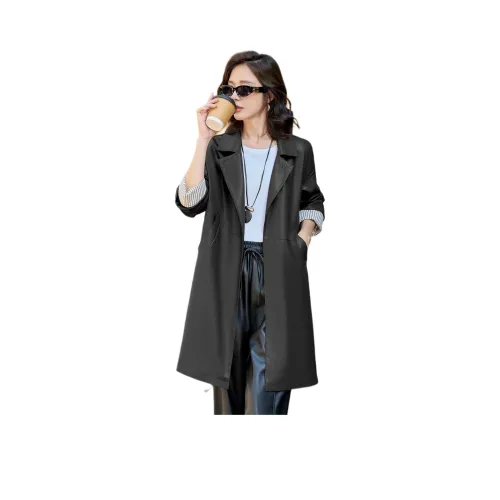 H YXIANG Кожа Куртка Женская