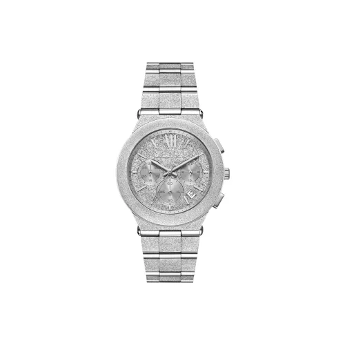 MICHAEL KORS Женские часы Кварцевый механизм Ремешок из нержавеющей стали 40 мм Серебристый циферблат