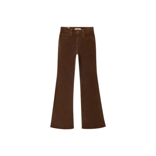 Levis Темно-коричневые Женские Повседневные Брюки