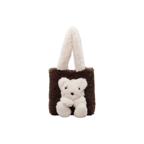 Champion Cub Плюшевый Сумка на плечо Стандартный Женский Кофейный Хаки Белый Хаки Белый Кофейный Белый и Кофейный Хаки