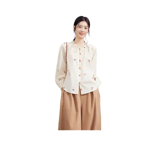 Фрагмент Ecru Женские Рубашки