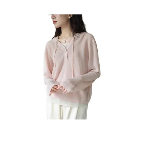 STYUW Светло-розовый Женский Трикотаж