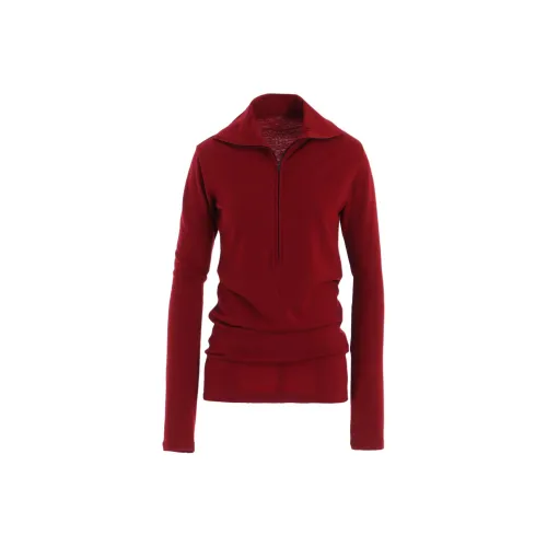 Yohji Yamamoto Y'S FW25 Мягкий Стираемый Джерси Высокий Воротник Блоуз Рубашка Женская