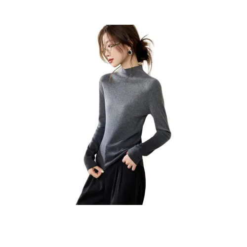 Mo Han Yi Mei Градиентные серые женские свитера