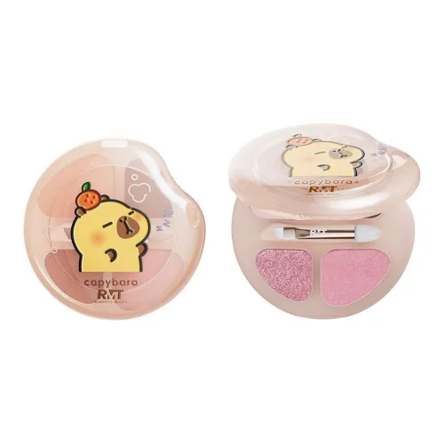 Luo Xiaoman x Capybara Collaboration 4 цвета Наклонная Пластина для Макияжа и Комбинация Палеток