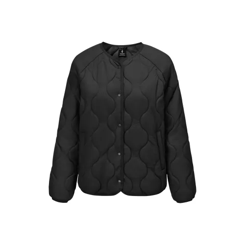 Skechers Хлопковый пуховик женский цвет угольно-черный