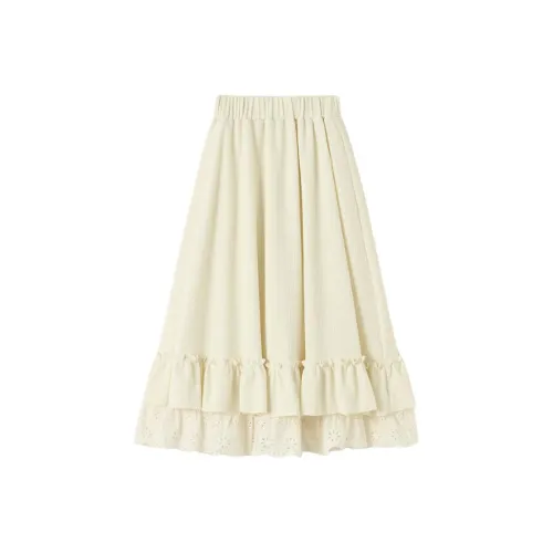 AHDO Абрикос Женские Повседневные Длинные Юбки