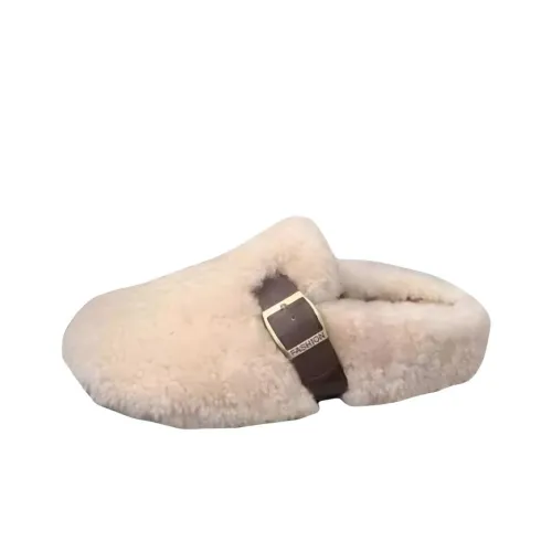 Wuji Резиновая подошва Пушистые тапочки для Женщин