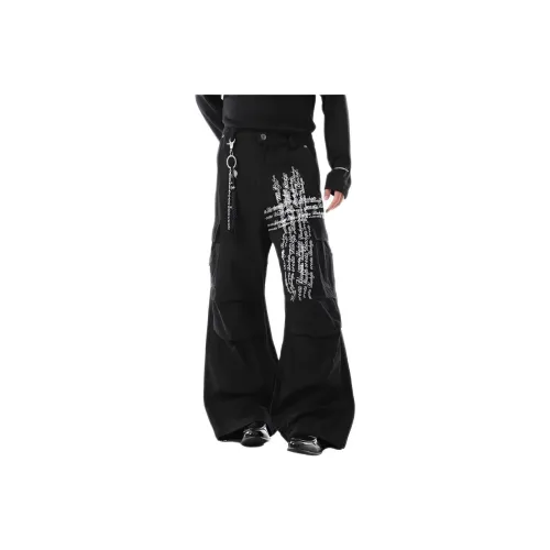 TONYBEAR MULTI Карман Широкие брюки Этаж Длина (размер в длину) Повседневные брюки Мужские