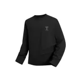 100% cotton, длинные рукава, черный (с текстурированным черным логотипом в виде буквы на груди)