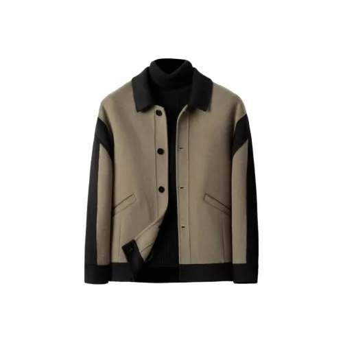 MH Серый Зеленый Мужское Пальто