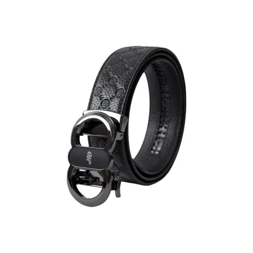 Red Bean Цинковый сплав Кожаные ремни Мужской Черный 3,5CM