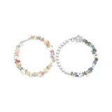 Многоцветный весенний браслет с бусинами [1 пара]