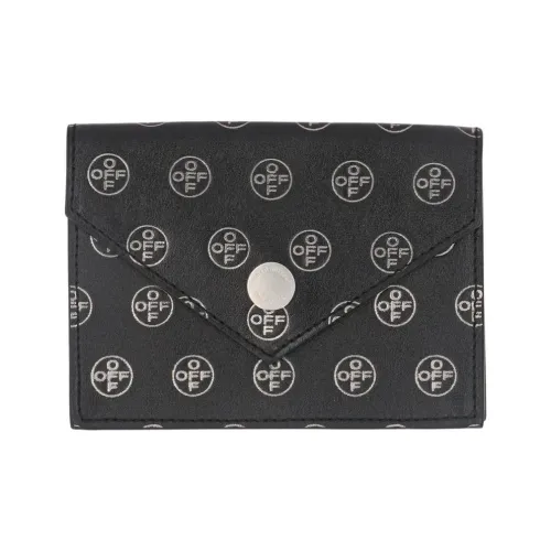 OFF Белый Кожа Кошелек Мужской Черный