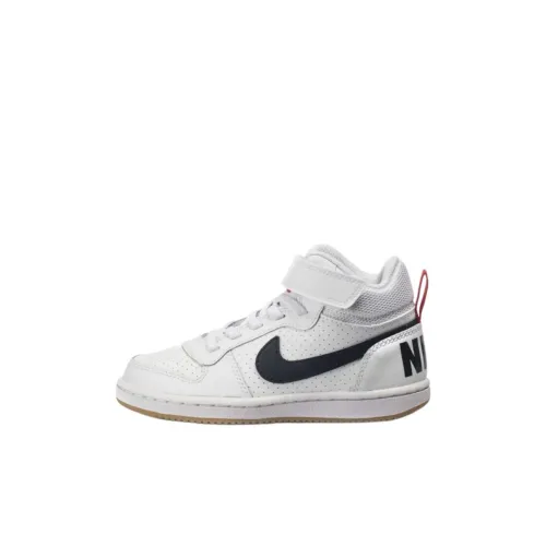 Nike Court Vision Mid Топ Детские Скейтбординги Белый черный Children Возраст 3-7 лет