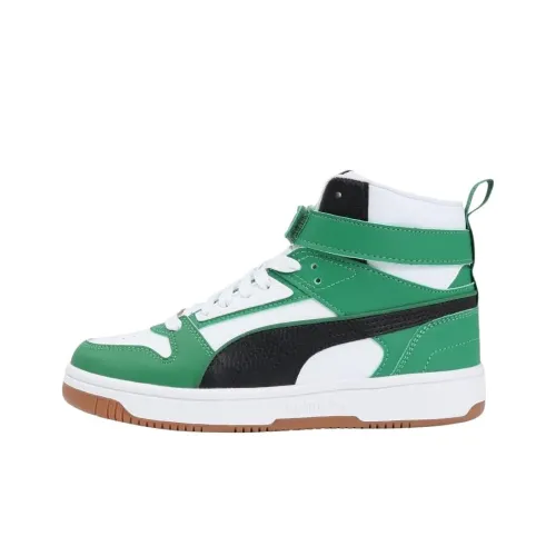 PUMA Rebound Joy High Топ Скейтборд Кроссовки Мужские Зеленые Широкие