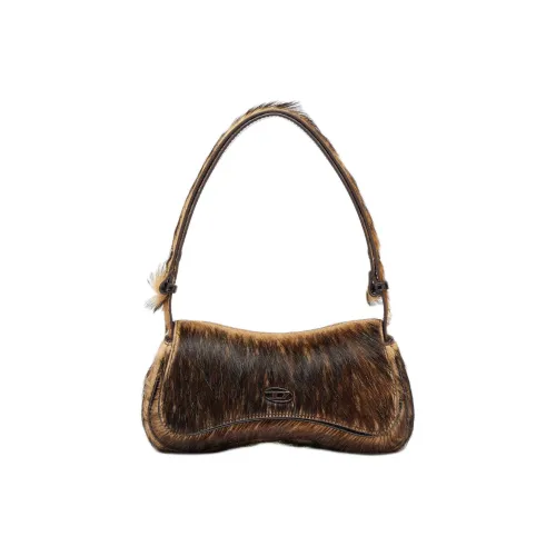 DIESEL Коровья кожа Сумка через плечо Одно плечо Женская Коричневый