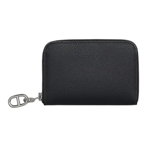 HERMES Zipengo Кожа Evercolor Картхолдер Стандартный Женский 3Y Caban Черный Твид Темно-синий Синий