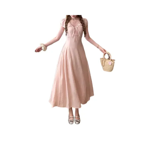 SRCG Короткий рукав Платье Женское