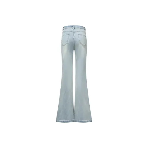 Egger Винтаж Пыльно-голубой Брюки Женские Джинсы
