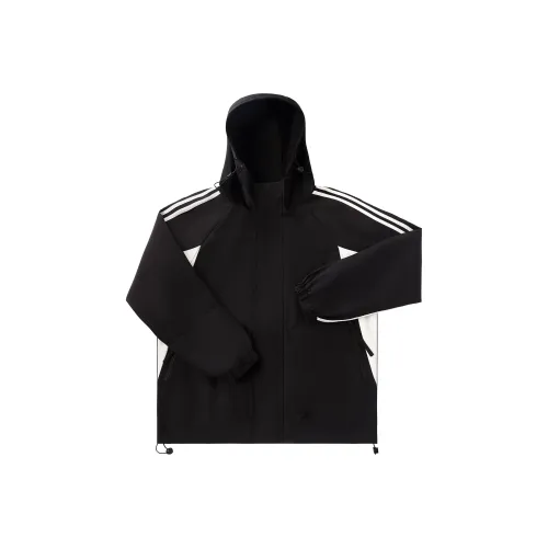 BAOZHAGE Цветовой блок Полосы Куртка Унисекс