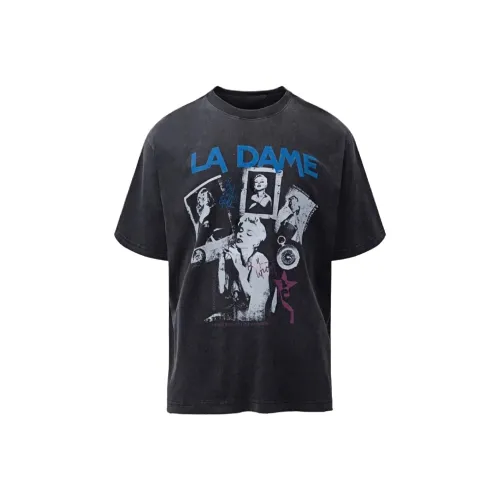 DOGANSON Выстиранный Черный Унисекс T-рубашки