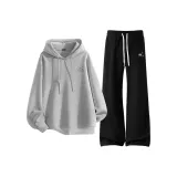 Фотиния Серый (Mb Peaceful Night Rest Логотип на груди) + Черный (Mb Peaceful Night Rest Логотип на штанах)