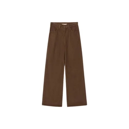 Levis Коричневые Женские Повседневные Брюки