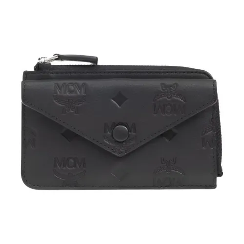 MCM Aren GRAIN LEATHER Держатель для карт Мини Женский Черный