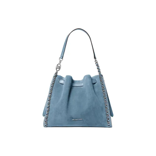 MICHAEL KORS Mina Suede Shoulder Bag Large Women's Blue Blossom