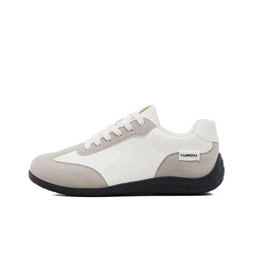 HUANQIU Противоскользящий Устойчивый к износу Легкий Низкий Топ Немецкая Армия Кроссовки Мужские Белый Серый