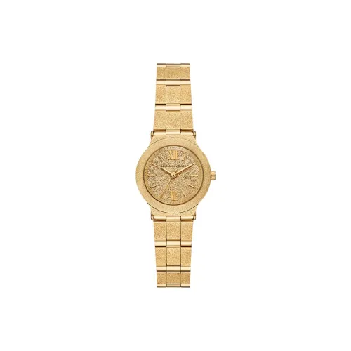 MICHAEL KORS Женские часы Кварцевый механизм Ремешок из нержавеющей стали 26 мм Золотой циферблат