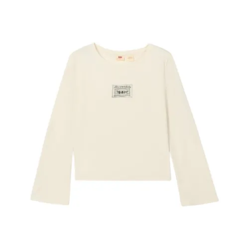 Levis Экрю Женские T-рубашки