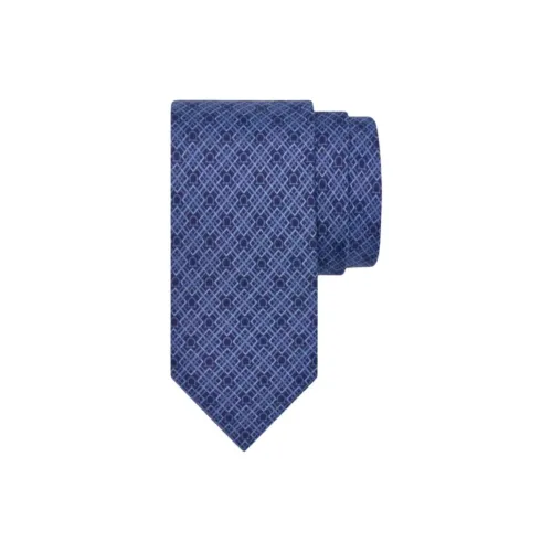 FERRAGAMO Шелковые галстуки Мужской Морской синий