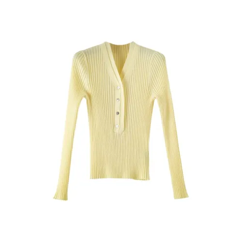 Late White Желтый Женский Трикотаж