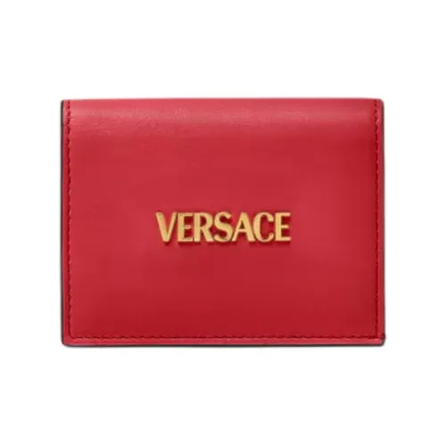 VERSACE Кошелек из коровьей кожи женский красный