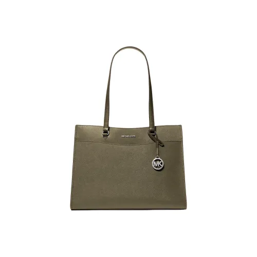 MICHAEL KORS Jet Set Travel Кожа Тоут Сумка Сумка для покупок Сумка на плечо Большая Женская Оливково-зеленая