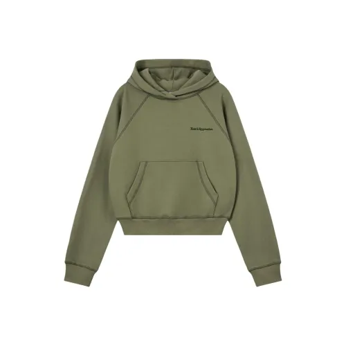 Rest Recreation FW25 ZIG ZAG STITCH CROPPED HOOD Sweatshirt Unisex