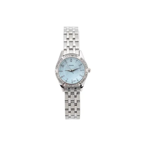 NANGL Кварцевый механизм стальной ремешок женские часы синий циферблат