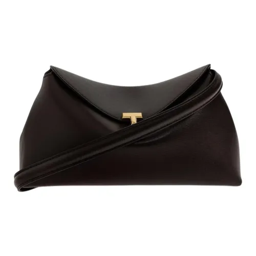 TOTEME T Lock Телячья кожа Сумка через плечо Сумка на плечо Женская Темно-коричневая