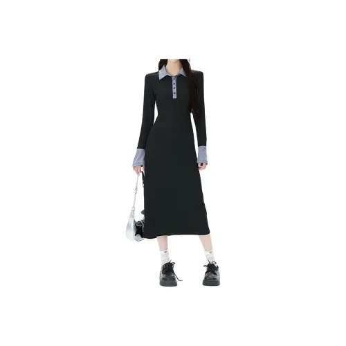 VSYS Длинное платье с длинными рукавами женское