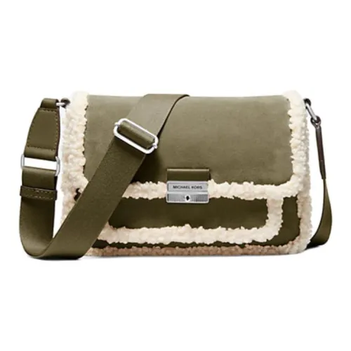 MICHAEL KORS Bradshaw Замша Имитация Овчины Сумка через плечо Сумка через плечо Средняя Женская Оливково-зеленая