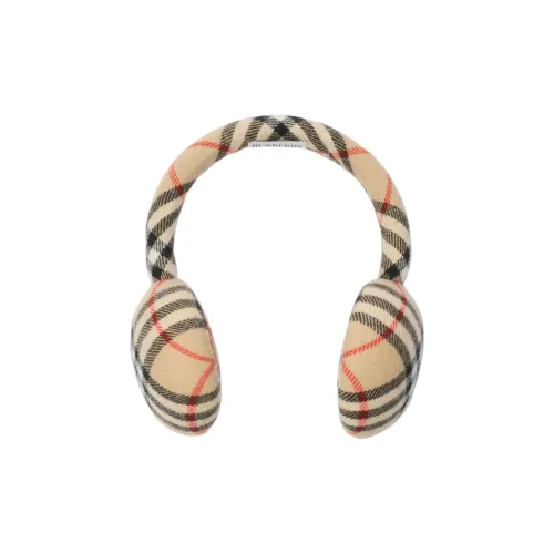 Burberry Check Wool Cashmere Earmuffs Woven With The Burberry Check