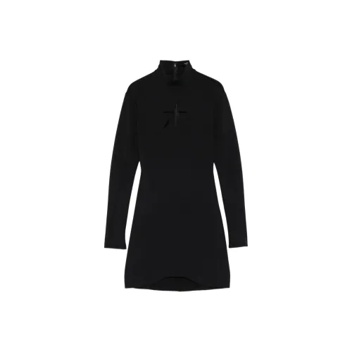 Mugler Длинное платье с длинными рукавами женское